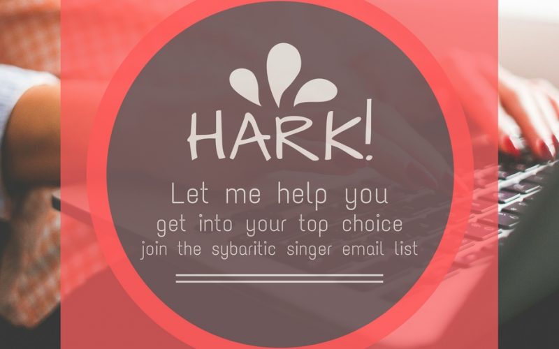 Let me help you get into your top choice music school! | Sybaritic Singer