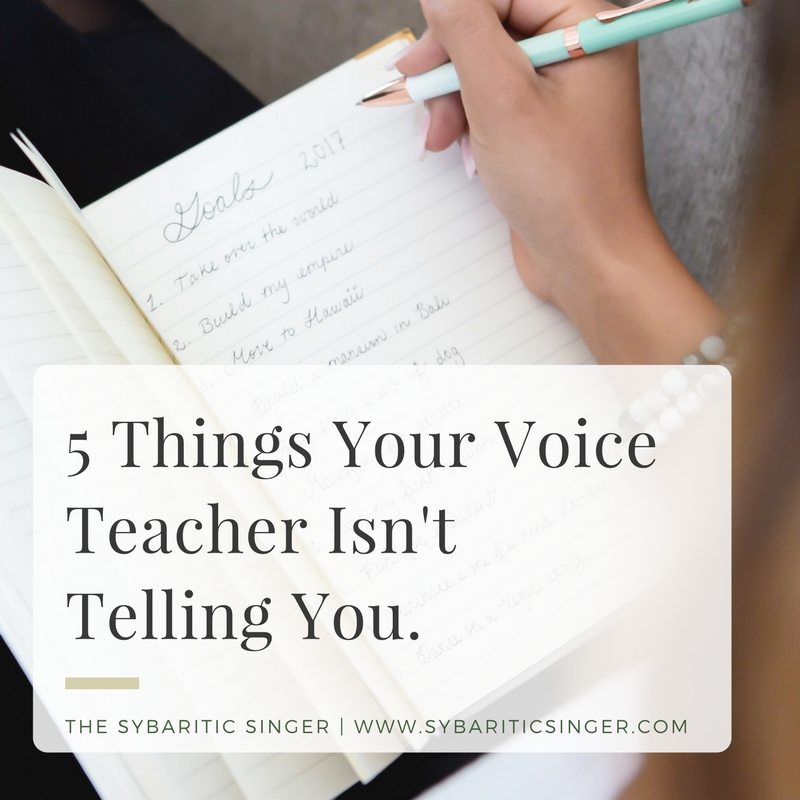 5 Things Your Voice Teacher Isn't Telling You | Sybaritic Singer