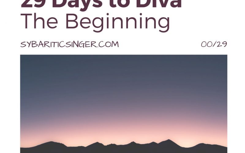 29 Days to Diva | The Beginning | The Sybaritic Singer